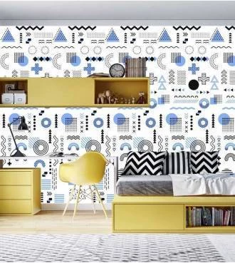 Papel de parede Memphis Blue