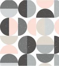 Papel de parede contemporâneo em tons de rosa e cinza 2796-7000