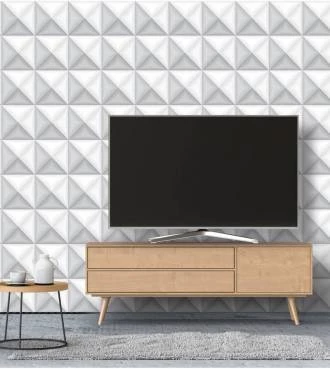 Papel de parede azulejo qudradinhos