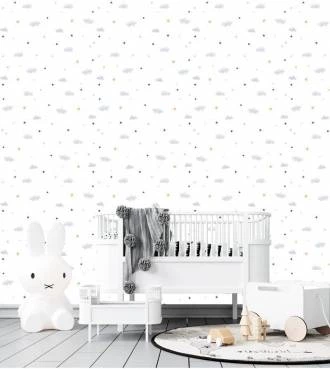Papel de Parede infantil, nuvemzinhas
