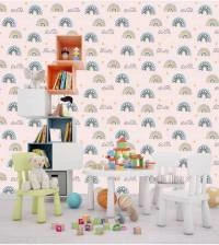 Papel de parede infantil com arcos para meninas 2835-7075