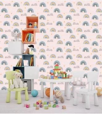 Papel de Parede infantil com arcos para meninas