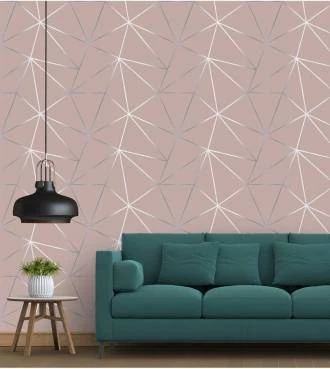 Papel de parede Zara teia Silver