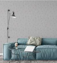Papel de parede mini Zara cinza com fios rosê 2844-7101