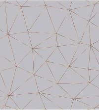 Papel de parede mini Zara cinza com fios rosê 2844-7102