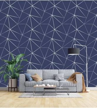 Papel de Parede Zara blue silver