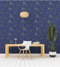 Papel de parede Zara blue gold 2849-7110