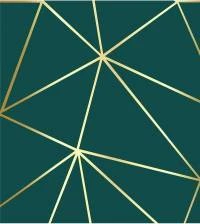 Papel de parede Zara green gold 2850-7113