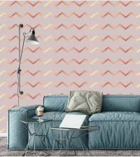 Papel de parede rose gold chevron 2852-7118