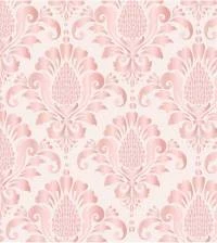 Papel de parede arabesco rosa e branco 2855-7126