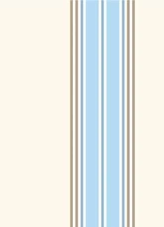 Papel de parede listrado azul claro e creme 532-714