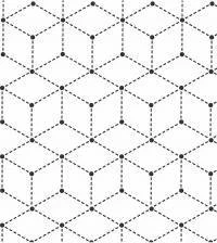 Papel de parede poá pontilhado em cubos 2864-7144