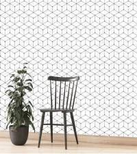 Papel de parede poá pontilhado em cubos 2864-7145