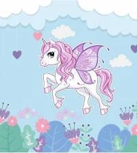 Papel de parede infantil unicórnio alado 2880-7185
