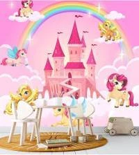 Papel de parede infantil pequenos pôneis 2881-7187
