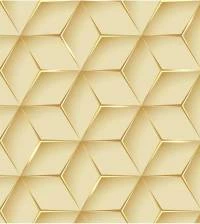 Papel de parede hexágono Gold 3D 2884-7190