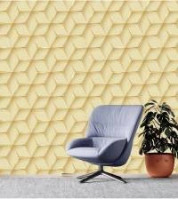 Papel de parede hexágono Gold 3D 2884-7191