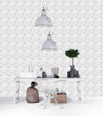 Papel de parede com Flores 3D