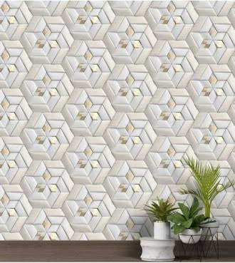 Papel de parede que simula 3D detalhes Gold