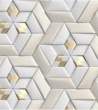 Papel de parede que simula 3D detalhes Gold 2890-7203