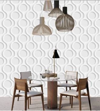 Papel de parede circular em 3D