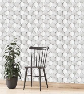 Papel de parede Hexágono em 3D