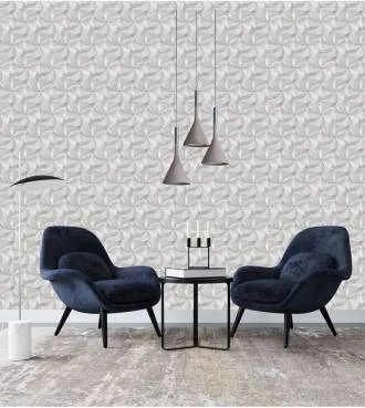 Papel de parede ilusão flores 3D