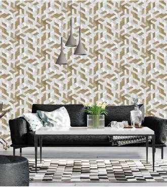 Papel de parede ilusão labirinto 3D