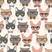 Papel de parede gatos de óculos