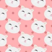 Papel de parede gatinha poá