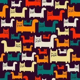 Papel de parede gatos coloridos