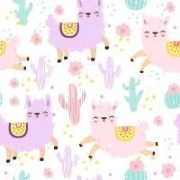 Papel de parede lhamas rosas e lilás