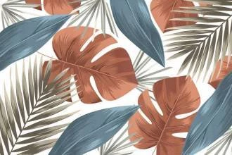 Papel de Parede com folhas grandes