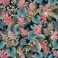 Papel de parede folhas tropicais variadas