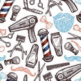 Papel de parede barbearia vitange shop