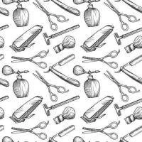 Papel de parede barbearia fundo claro