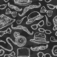 Papel de parede quadro negro barbearia