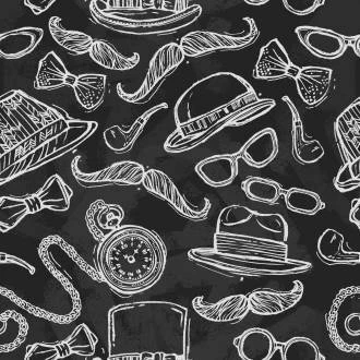 Papel de parede Chalkboard moustache