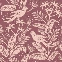 Papel de parede Pardais em rosê