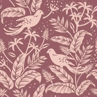Papel de parede Pardais em rosê