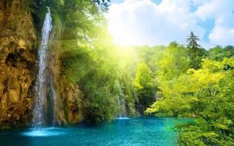 Papel de parede paisagem cachoeira