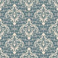 Papel de parede Arabesco tom de azul