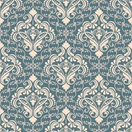 Papel de parede Arabesco tom de azul