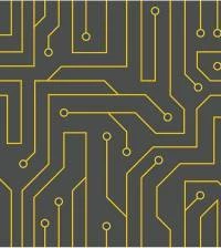 Papel de parede placa eletrônica cinza 3028-7409
