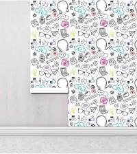 Papel de parede mídias coloridas 3031-7416