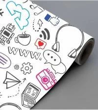 Papel de parede mídias coloridas 3031-7417