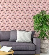 Papel de parede floral adesivo com poá 3036-7425
