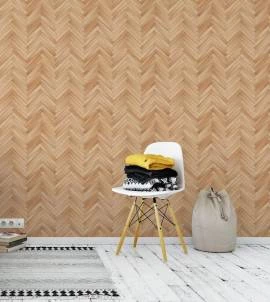 Papel de parede Adesivo Chevron madeira