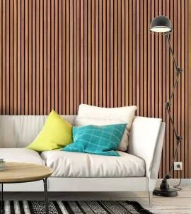 Papel de parede Adesivo Ripas em madeira