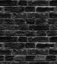 Papel de parede adesivo de tijolo preto 3057-7464